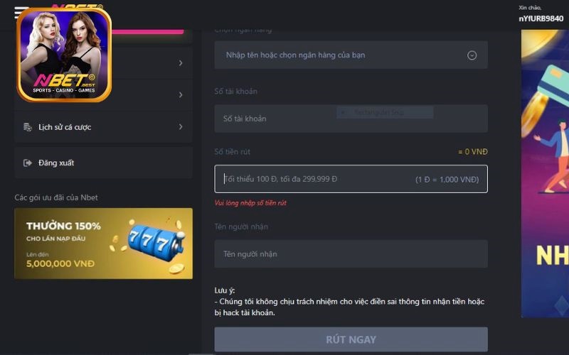 Câu hỏi thường gặp liên quan rút tiền Nbet